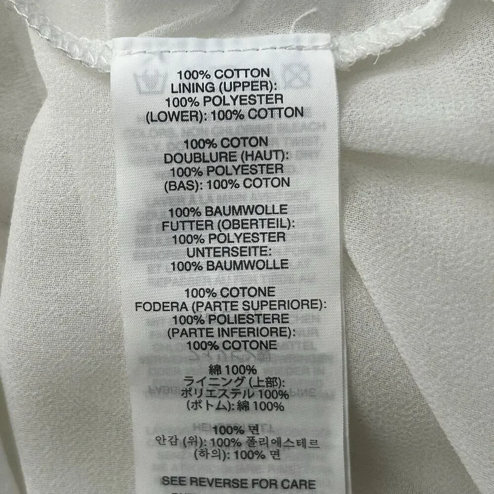J Crew Tank Top Size Small Women’s White Layered Sleeveless Ruffle High Neck
